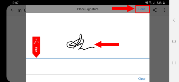 Draw a signature in the Adobe Fill & Sign app