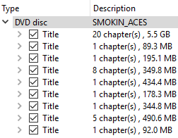 dvd contents in makemkv