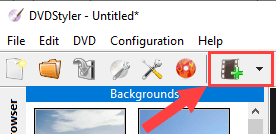 DVDStyler add file button