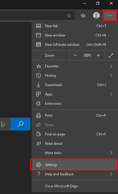 Edge settings