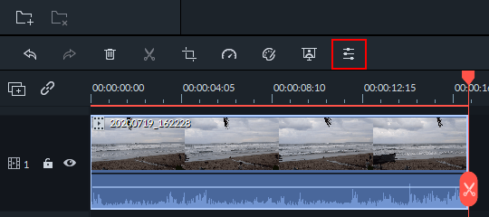 Edit video button in Filmora