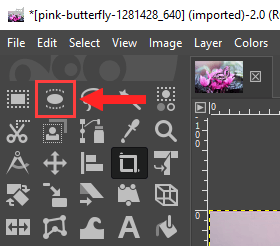 Ellipse Selection Tool in GIMP