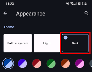 Enable dark mode in Opera browser on Android