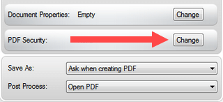 enable pdf security in primopdf