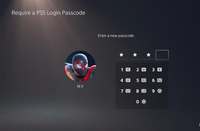 Enter a new passcode