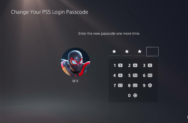 Enter the new passcode one more time
