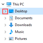 expand desktop in windows explorer