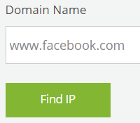 find ip address of website