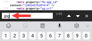 Find JPG in page in Firefox on Android