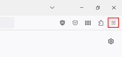 Firefox menu button