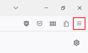 Firefox menu button