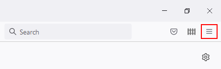Firefox menu button