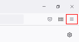 Firefox menu button
