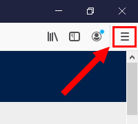 Firefox menu button