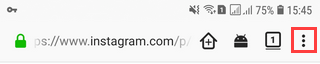 Firefox menu button on Android
