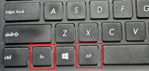 Touches du clavier FN et ALT