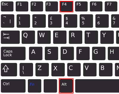 Force close a frozen program using a keyboard shortcut