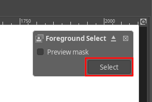 Foreground Select window in GIMP