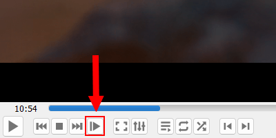 Frame by Frame button in VLC media player