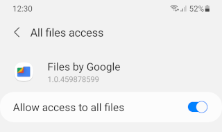 Give the Files by Google app access to all files on your Android phone