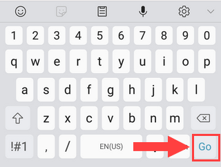 Go button of keypad phone