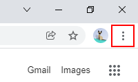 Google Chrome menu button