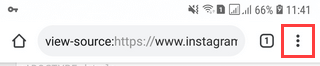 Google Chrome menu button on Android