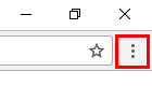 google chrome options button