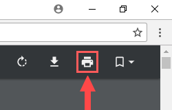 google chrome print button