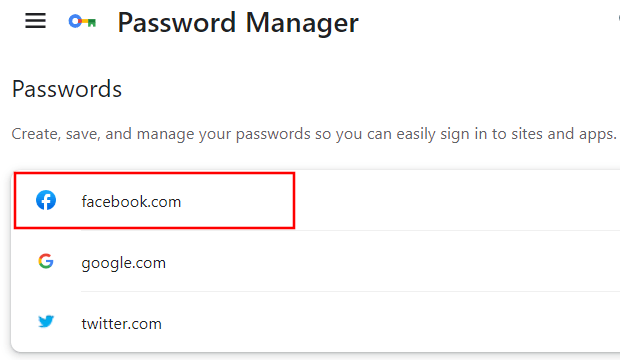 Google Chrome saved passwords