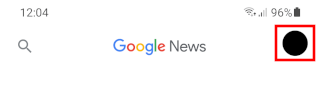 Google News app profile icon