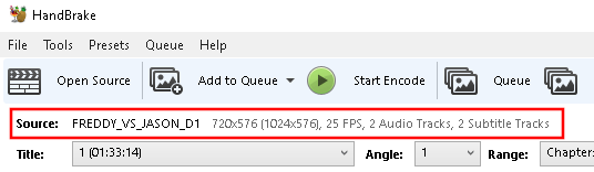 HandBrake source information