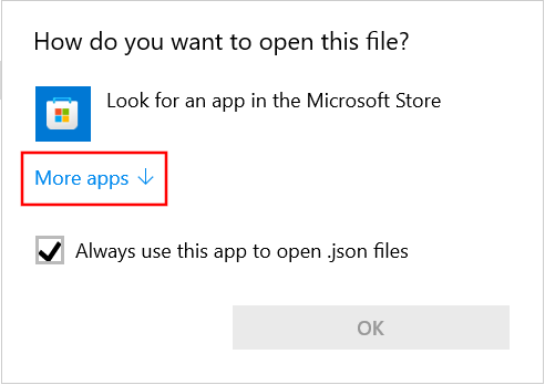 How do you want to open this file? window in Windows 11