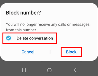 How to block a phone number on a Samsung phone