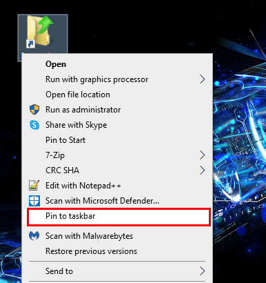 How to pin any folder to the taskbar in Windows 10
