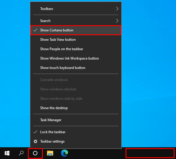 How to remove Cortana from the taskbar in Windows 10