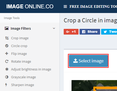 ImageOnline.co Select image button