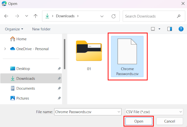 Import passwords into Edge