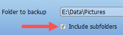 include subfolders in aomei backupper standard