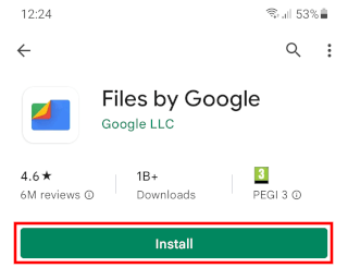 Install the Files by Google app - second method