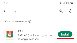 Install the RAR app