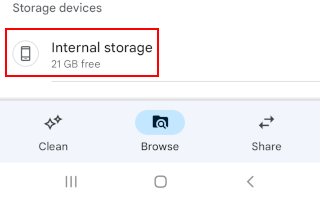 Internal Storage