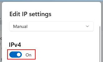 IPv4 in Windows 11