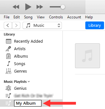 iTunes album name