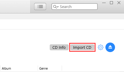 iTunes Import CD option
