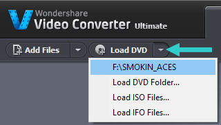 load DVD in Wondershare Video Converter Ultimate