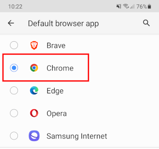 Make Chrome your default browser on Android