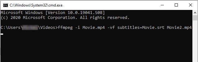 Merge subtitles with an MP4 video using FFmpeg