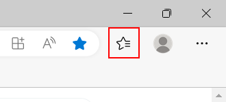 Microsoft Edge favorites button