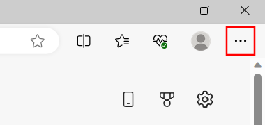 Microsoft Edge menu button